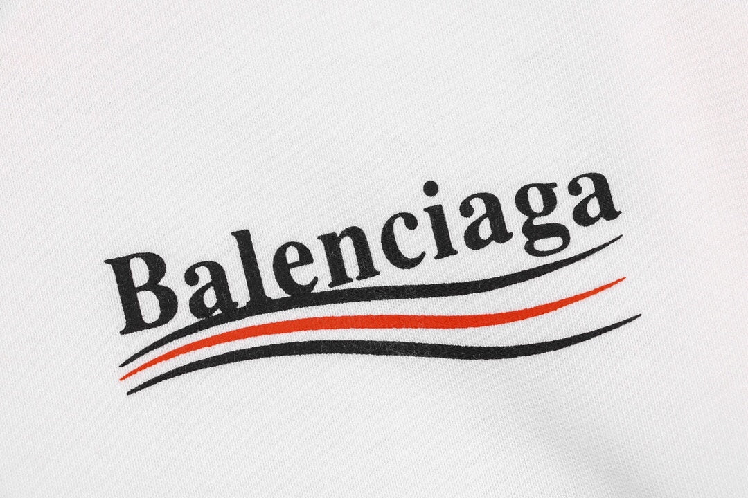 Balenciaga Wave Logo T-Shirt (White)