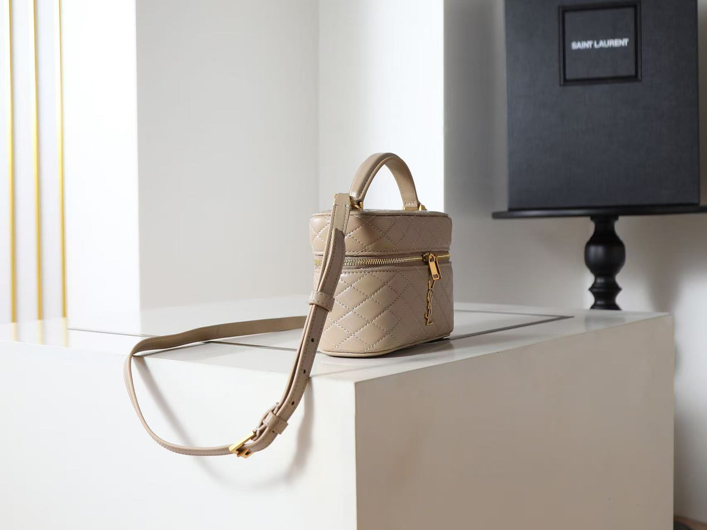 Saint Laurent Nude Double Zip Handbag