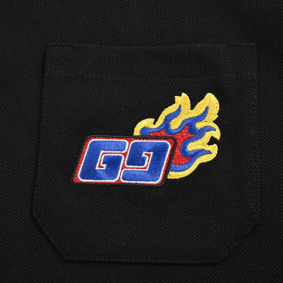 G*u*i flame logo polo shirt