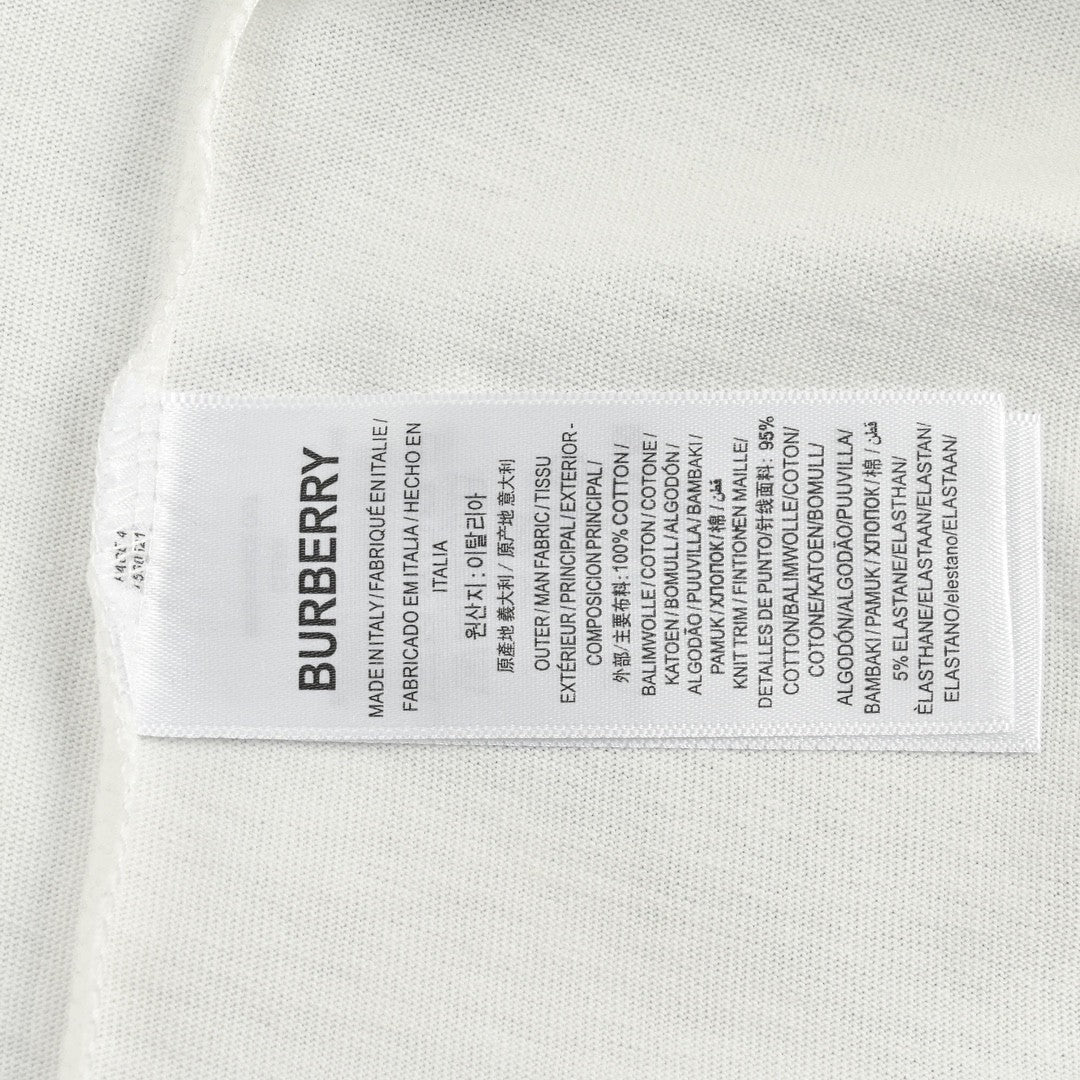 Burberry White T-Shirt with Knight Graphic