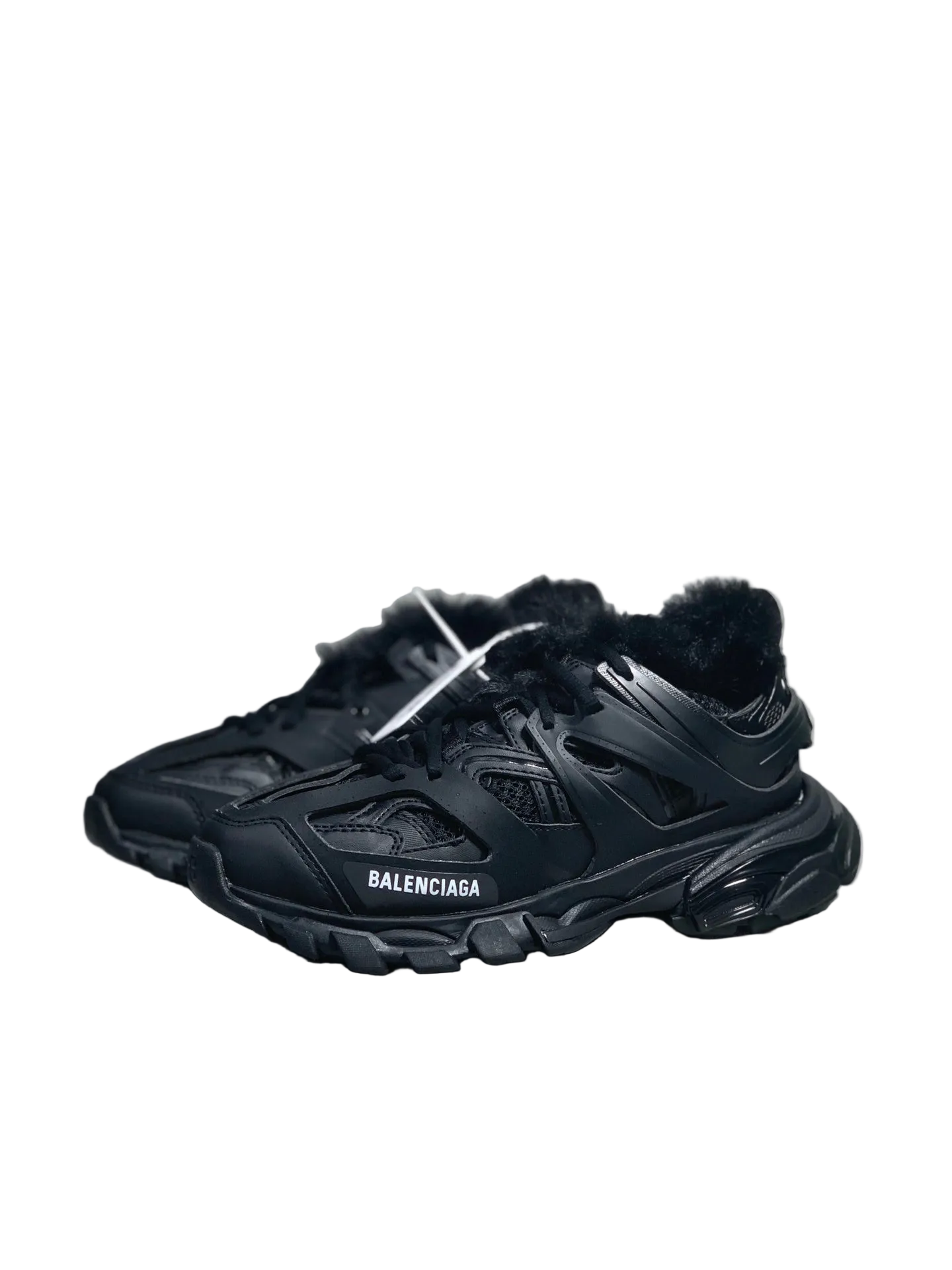 Balenciaga in Black with Wool-Lined Eight-Layer Stacked Sole: Architectural Insulation