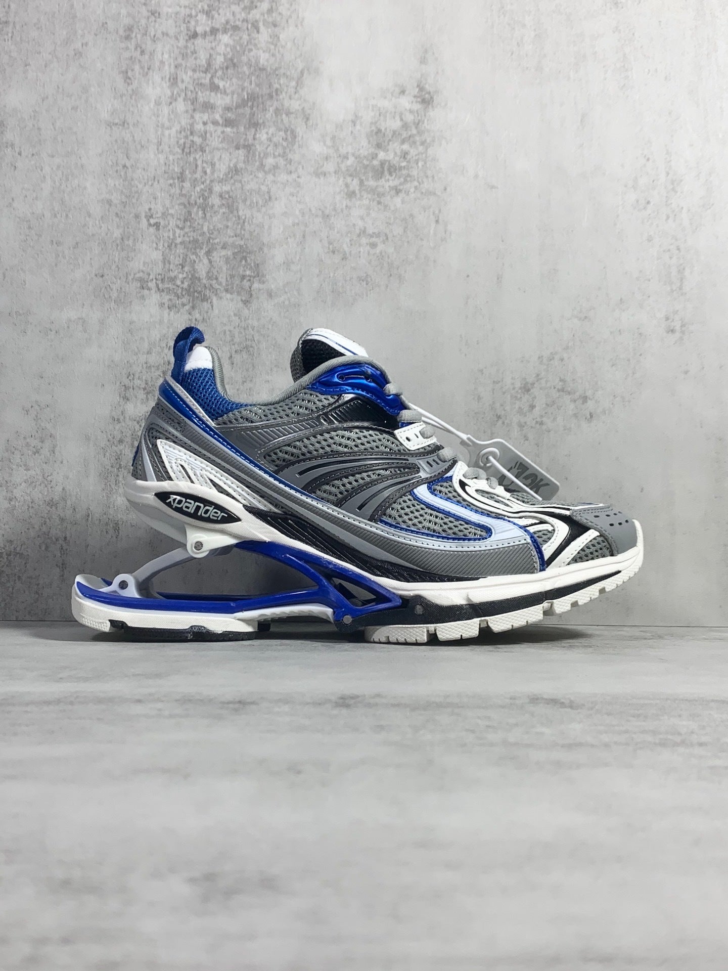 Balenciaga Grey/Blue Retro Spring Sneaker: Aerodynamic Memory
