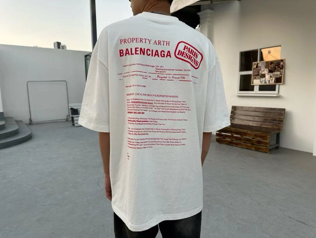 Ba*len*cia*ga design team t-shirt (white)