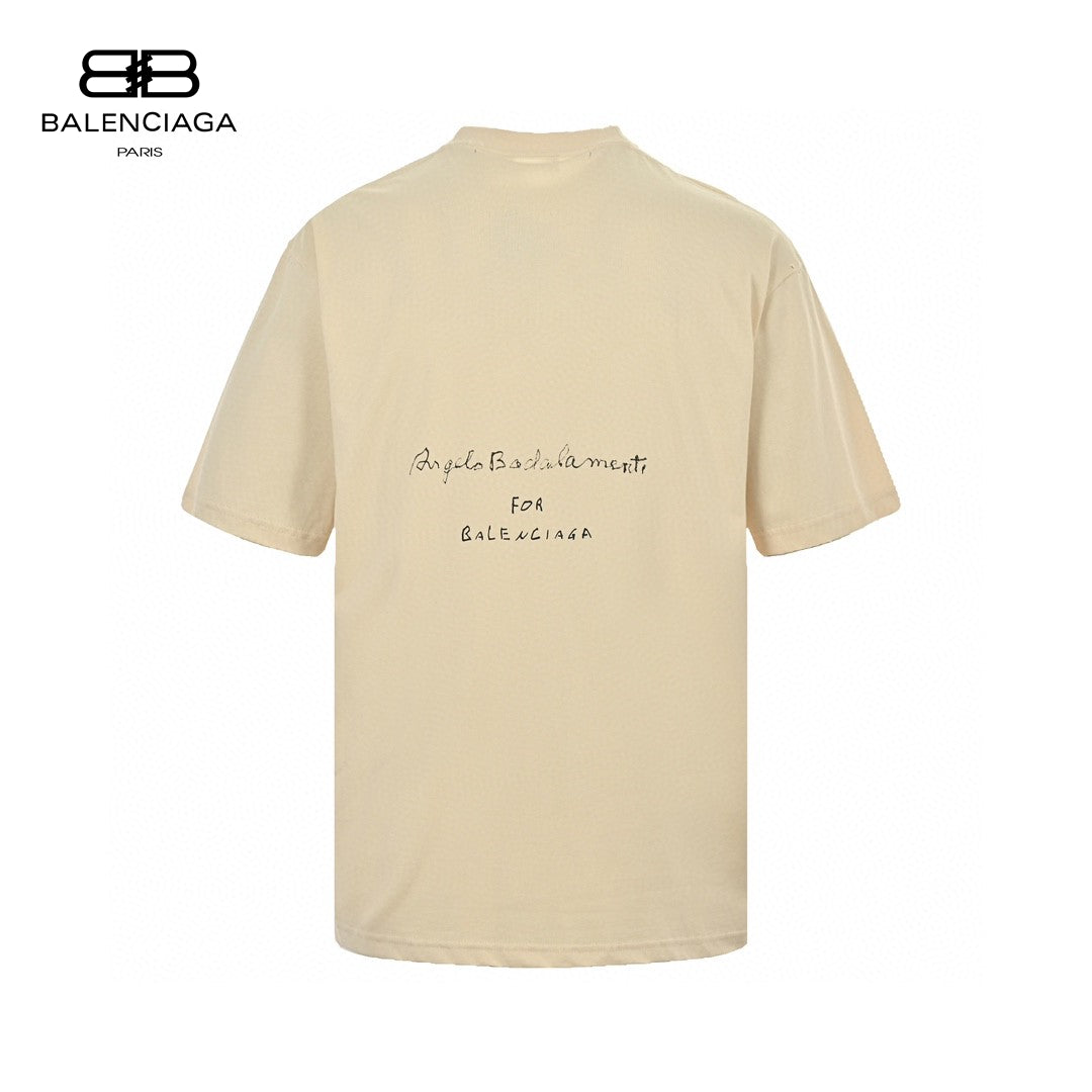 Ba*len*cia*ga beige t-shirt with musical notes