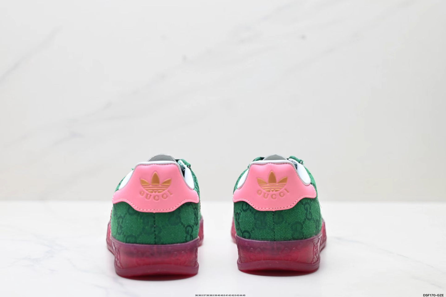 Collaborative Training Shoe in Green/Pink: Neo-Retro Fusion