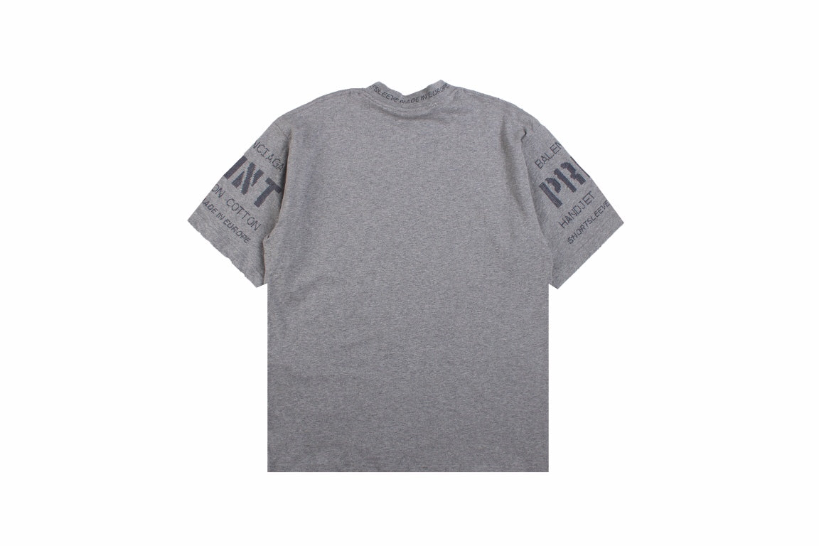 Ba*len*cia*ga printed grey t-shirt