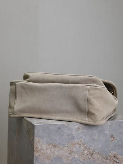 Saint Laurent Grey Grain de Poudre Bag