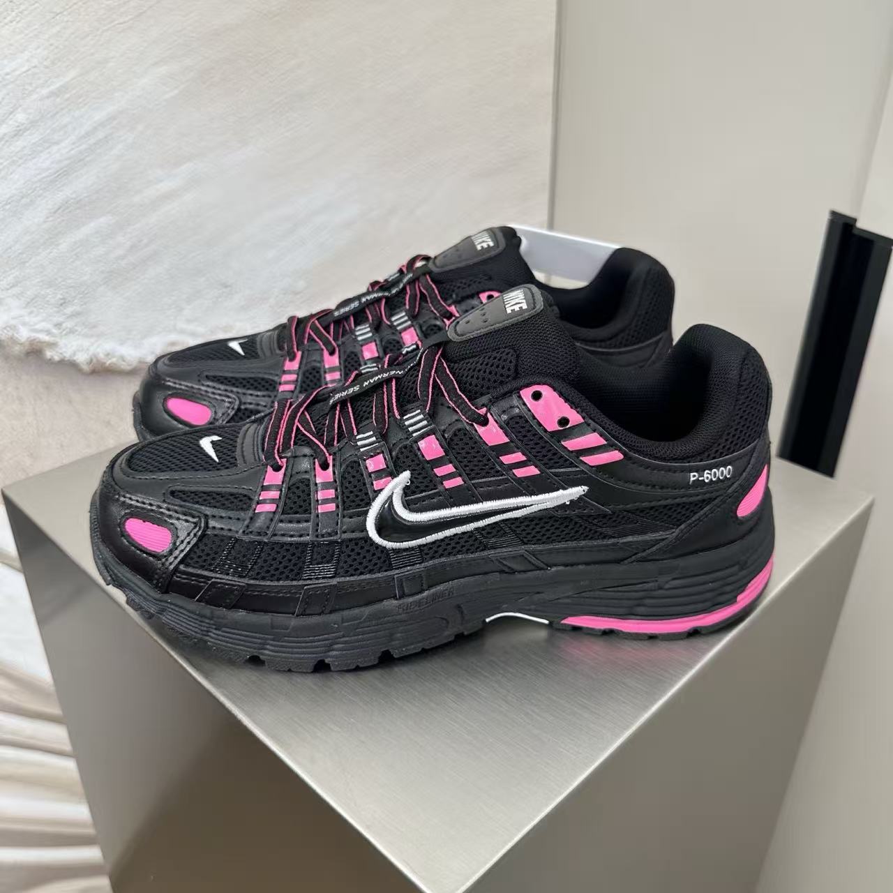 Nike P-6000 "Black/Pink" – Y2K-Inspired Street Style