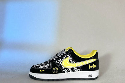 Nike Air Force 1 '07 “Black/University Yellow” – Bold Court Contrast