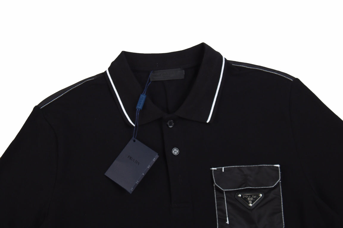 Pra*a "pocket detail" polo shirt