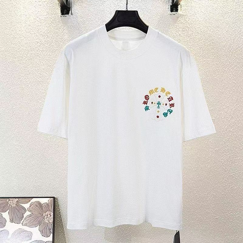 Chrome Hearts T-shirt in White/Yellow/Red: Heraldic Edge