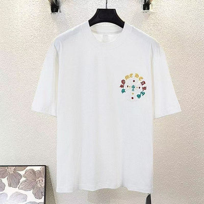 Chrome Hearts T-shirt in White/Yellow/Red: Heraldic Edge