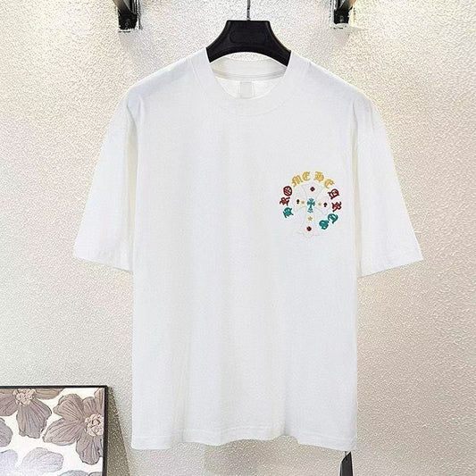 Chrome Hearts T-shirt in White/Yellow/Red: Heraldic Edge