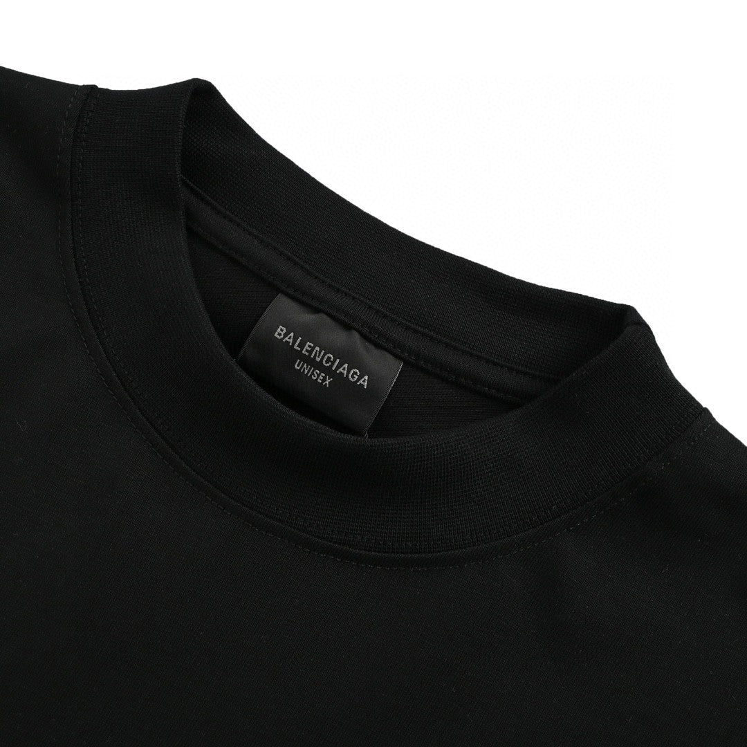 Balenciaga Black T-Shirt with EREWHON Graphic