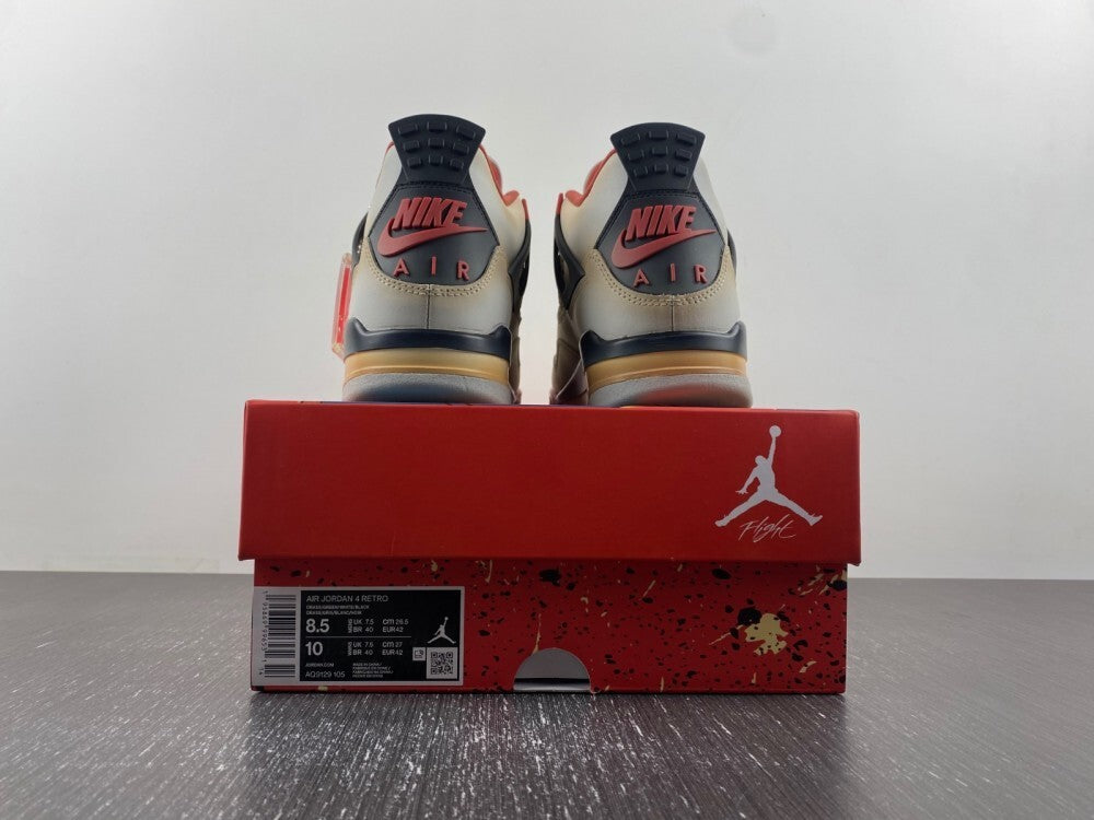 Air Jordan 4 Retro "White, Black, Fire Red"