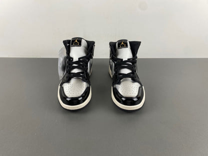 Air Jordan 1 Mid SE "Black Silver Gold"