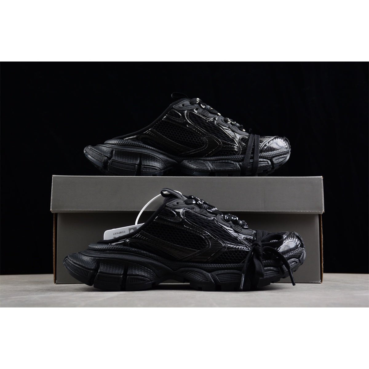 BALENCIAGA 3XL MULE x ALL BLACK - Prime Reps