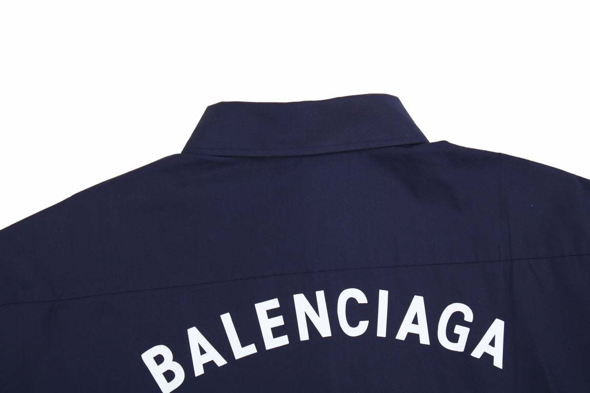 Ba*len*cia*ga button-up shirt with logo design