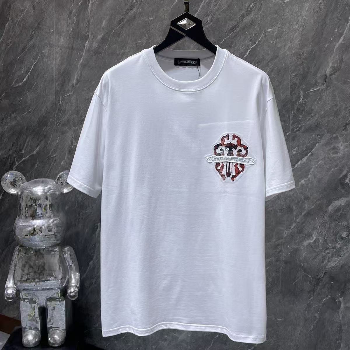 Chrome Hearts Classic Crewneck T-Shirt in White/Red
