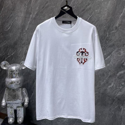 Chrome Hearts Classic Crewneck T-Shirt in White/Red