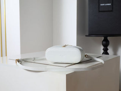Saint Laurent White Double Zip Handbag