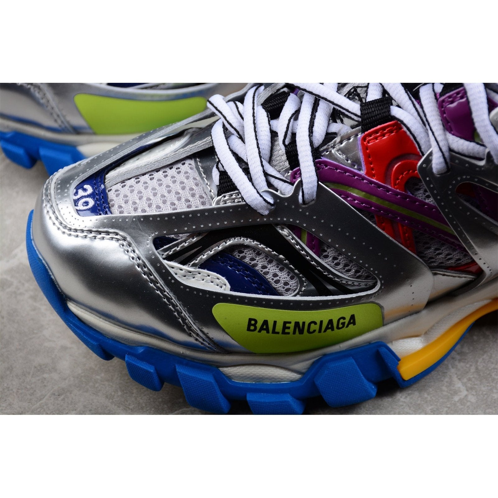 BALENCIAGA TRACK x LEATHER FREE WHITE SILVER MULTI - Prime Reps