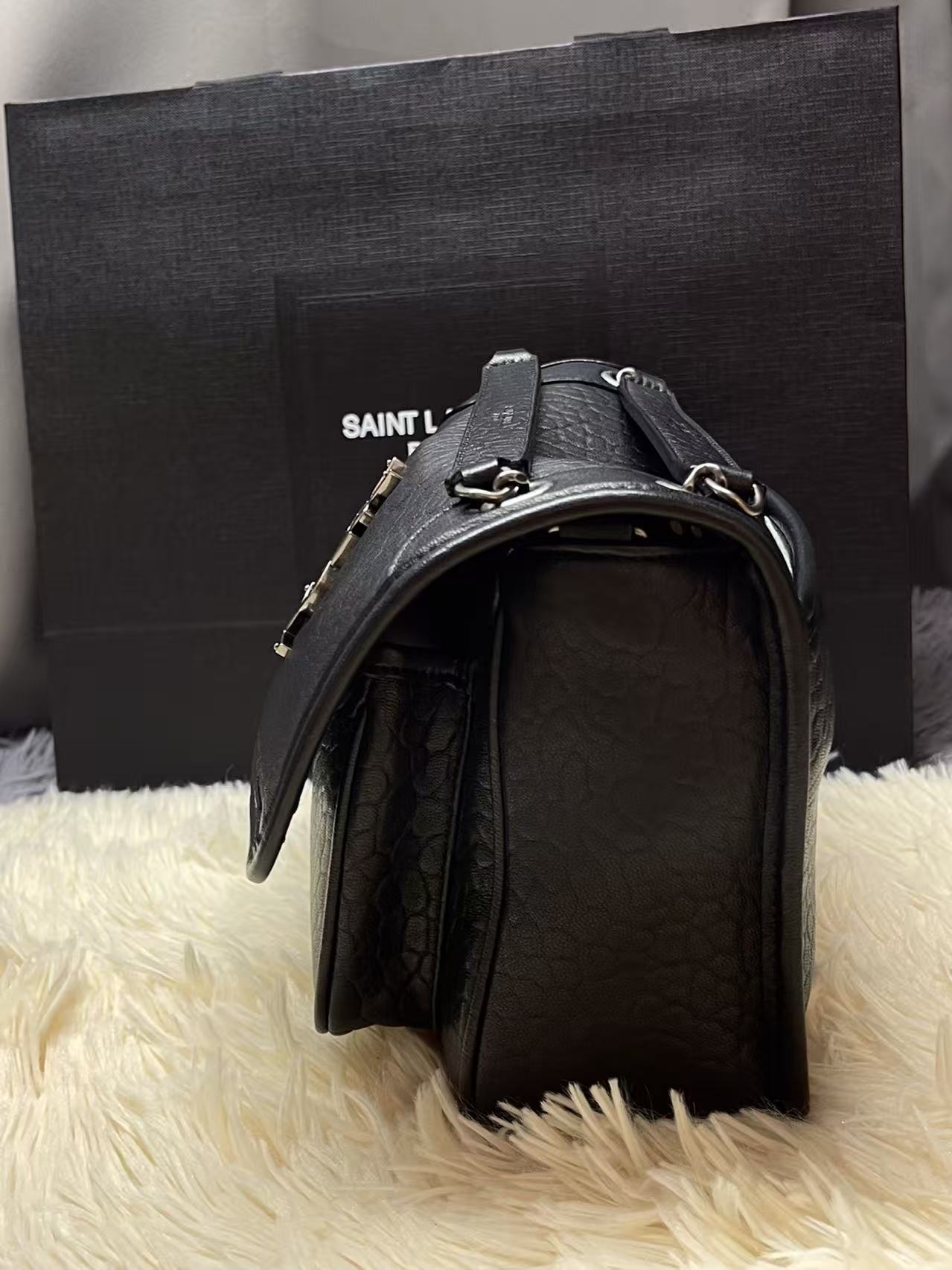 Saint Laurent Black Bag with Silver Hardware