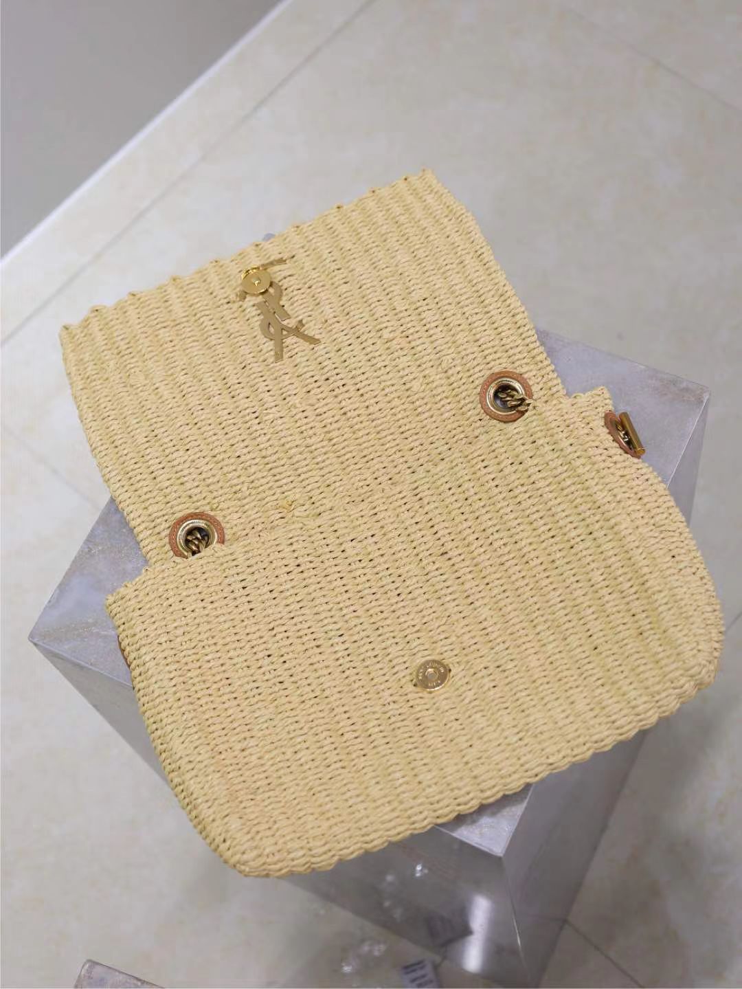 Saint Laurent Raffia Chain Bag
