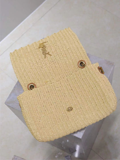 Saint Laurent Raffia Chain Bag