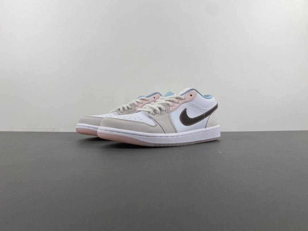 Air Jordan 1 Low "White/Grey/Pink"