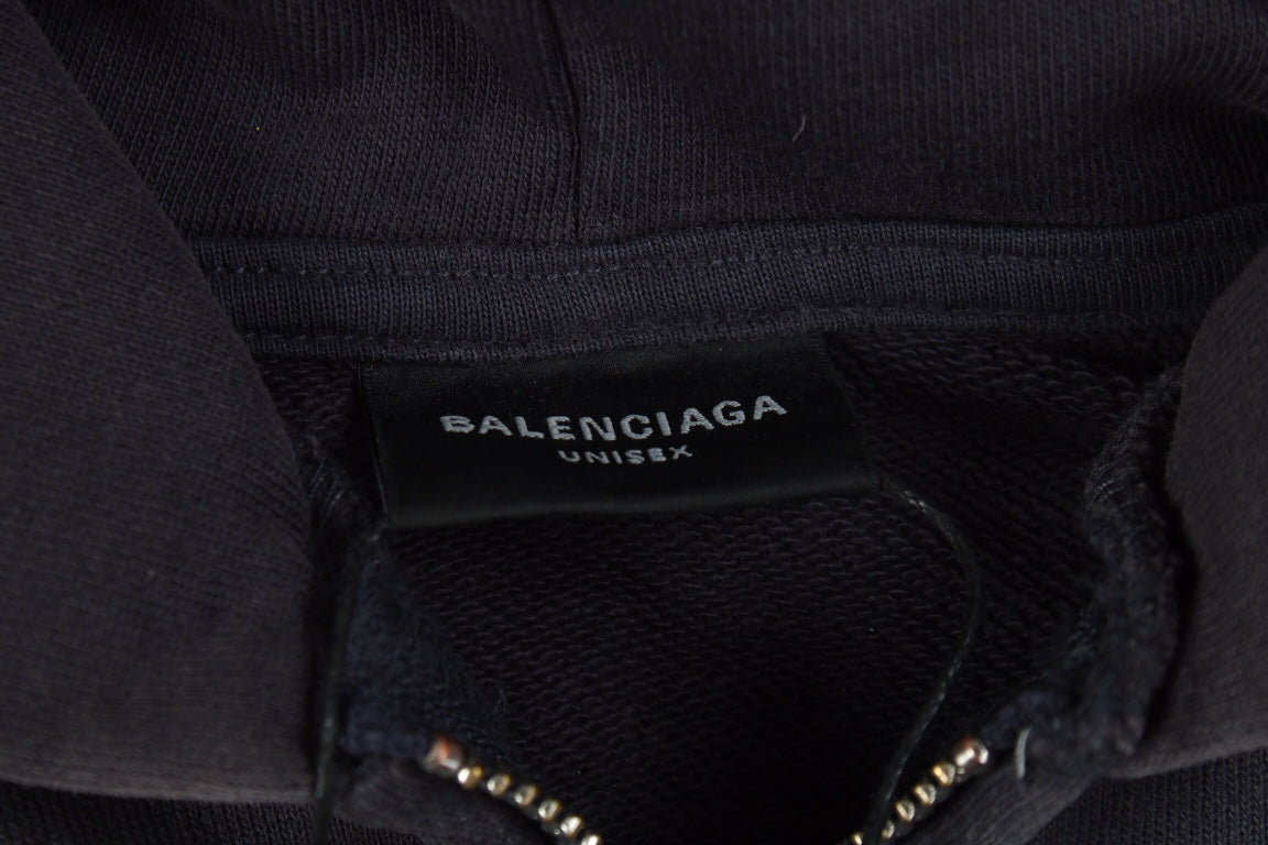 Ba*len*cia*ga gray zip-up hoodie