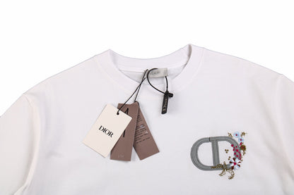 Dior T-Shirt with Floral CD Logo