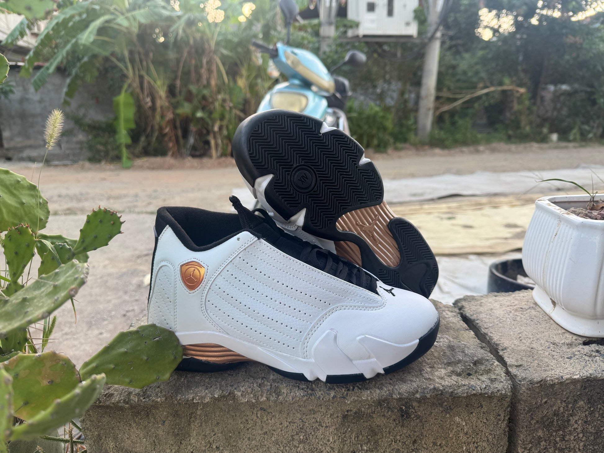 Air Jordan XIV Retro "White / Metallic Gold"