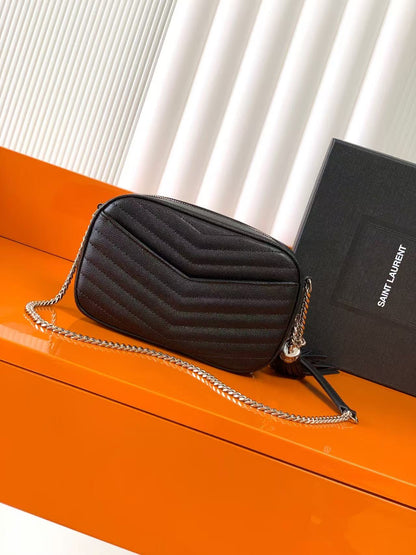 Saint Laurent Black Calfskin Camera Bag
