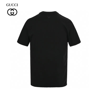 Gucci Black T-Shirt with Dragon Cartoon