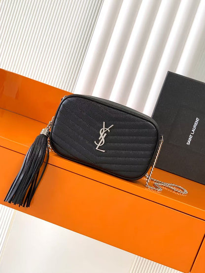 Saint Laurent Black Calfskin Camera Bag