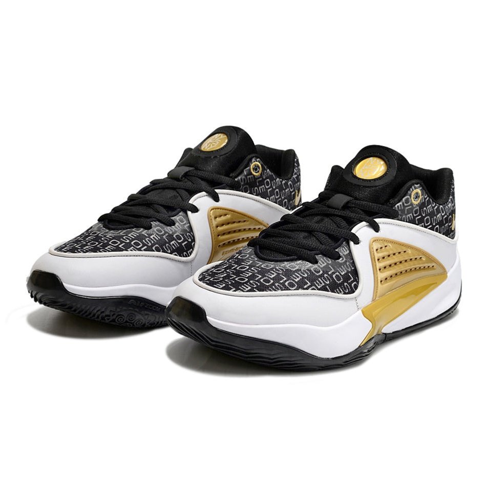 Kevin durant shoes black best sale and gold