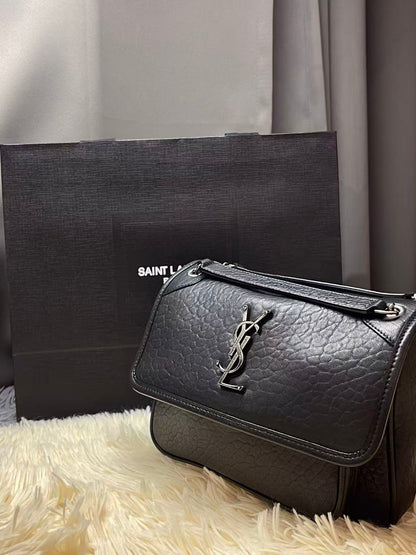 Saint Laurent Black Bag with Silver Hardware