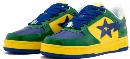 BAPE STA Low-Top Sneakers – Yellow / Green / Blue