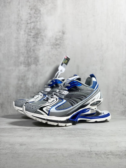 Balenciaga Grey/Blue Retro Spring Sneaker: Aerodynamic Memory
