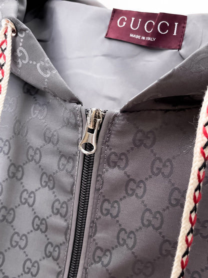Gucci Blue Hooded Jacket