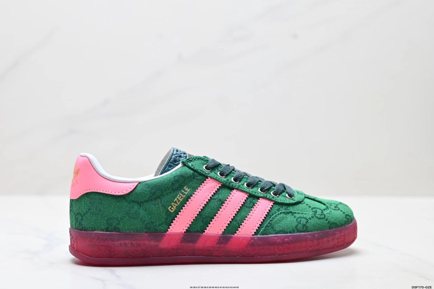 Collaborative Training Shoe in Green/Pink: Neo-Retro Fusion