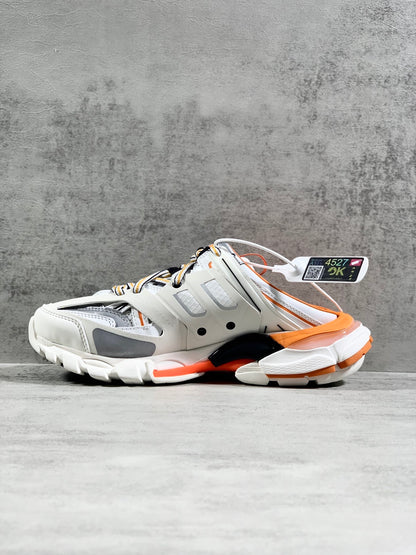 Balenciaga White/Orange Mule: Energetic Ease