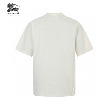 Burberry T-Shirt - White with Graphic Design