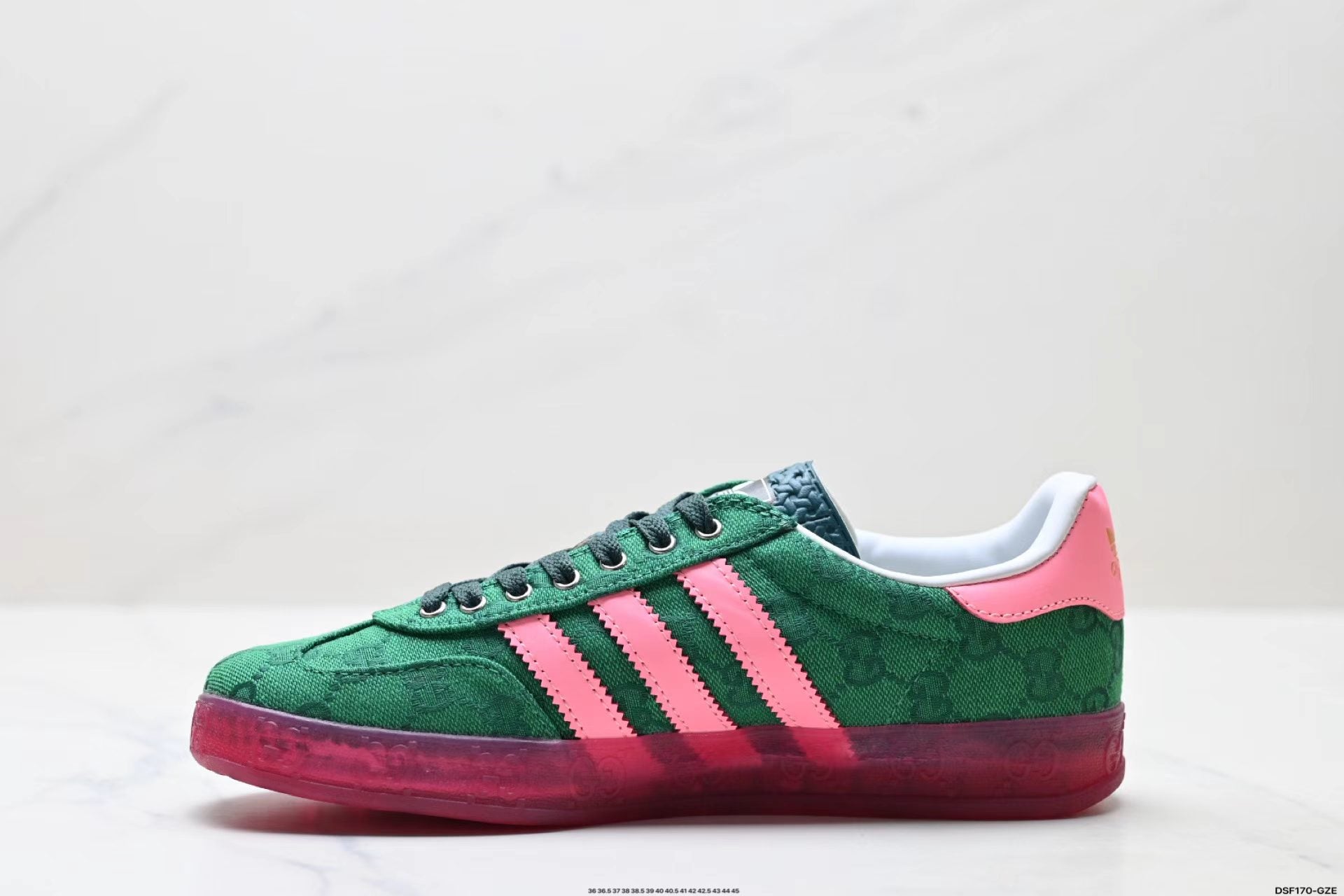 Collaborative Training Shoe in Green/Pink: Neo-Retro Fusion