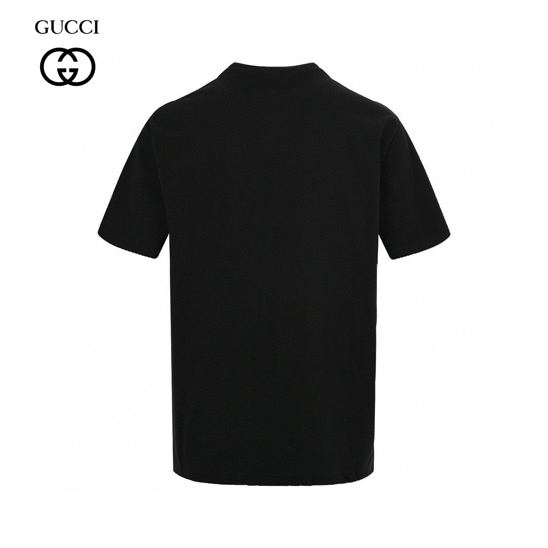 G*u*i black t-shirt with heart graphic