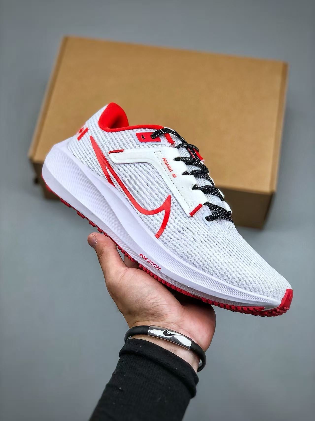 Nike Zoom Pegasus in White/Red: Ignition Heritage