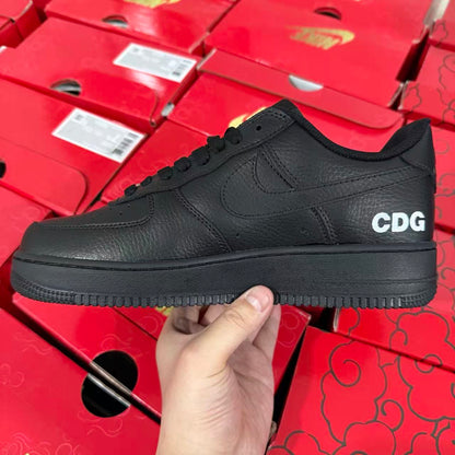 COMME des GARÇONS x Nike Air Force 1 Low 'Black' – Avant-Garde Minimalism