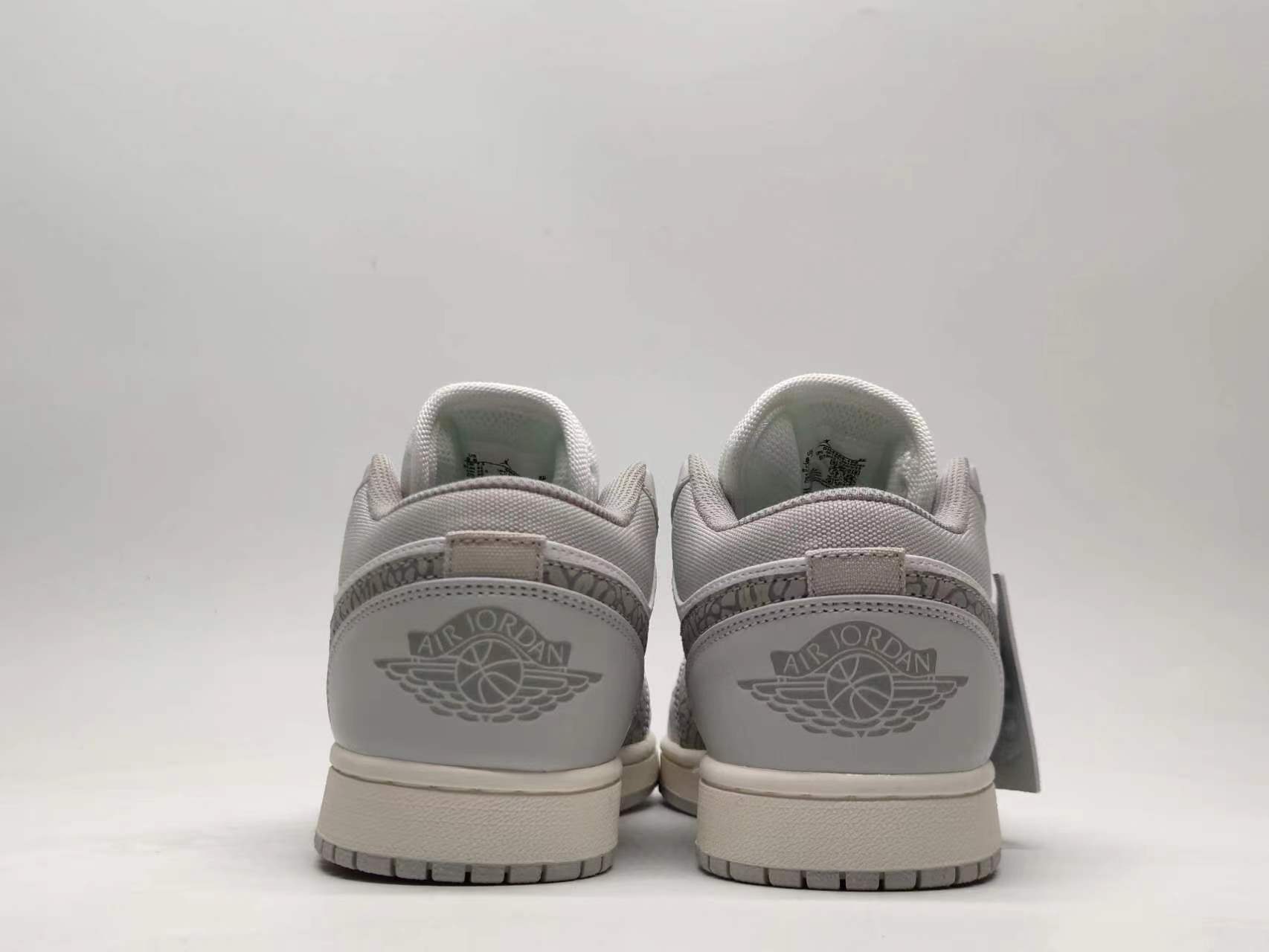 Air Jordan 1 Low “Grey White Elephant Print”