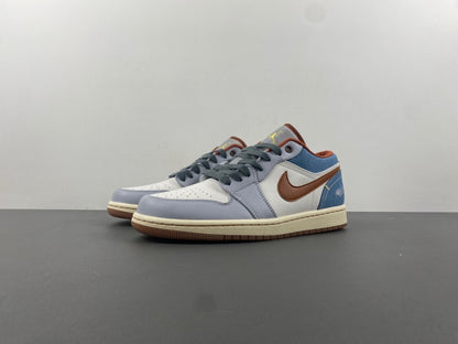 Air Jordan 1 Low "White/Blue/Grey"